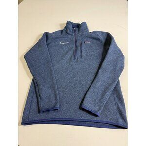 Patagonia Better Sweater Men's Large 1/4 Zip Pullover Blue Fleece Embroidered